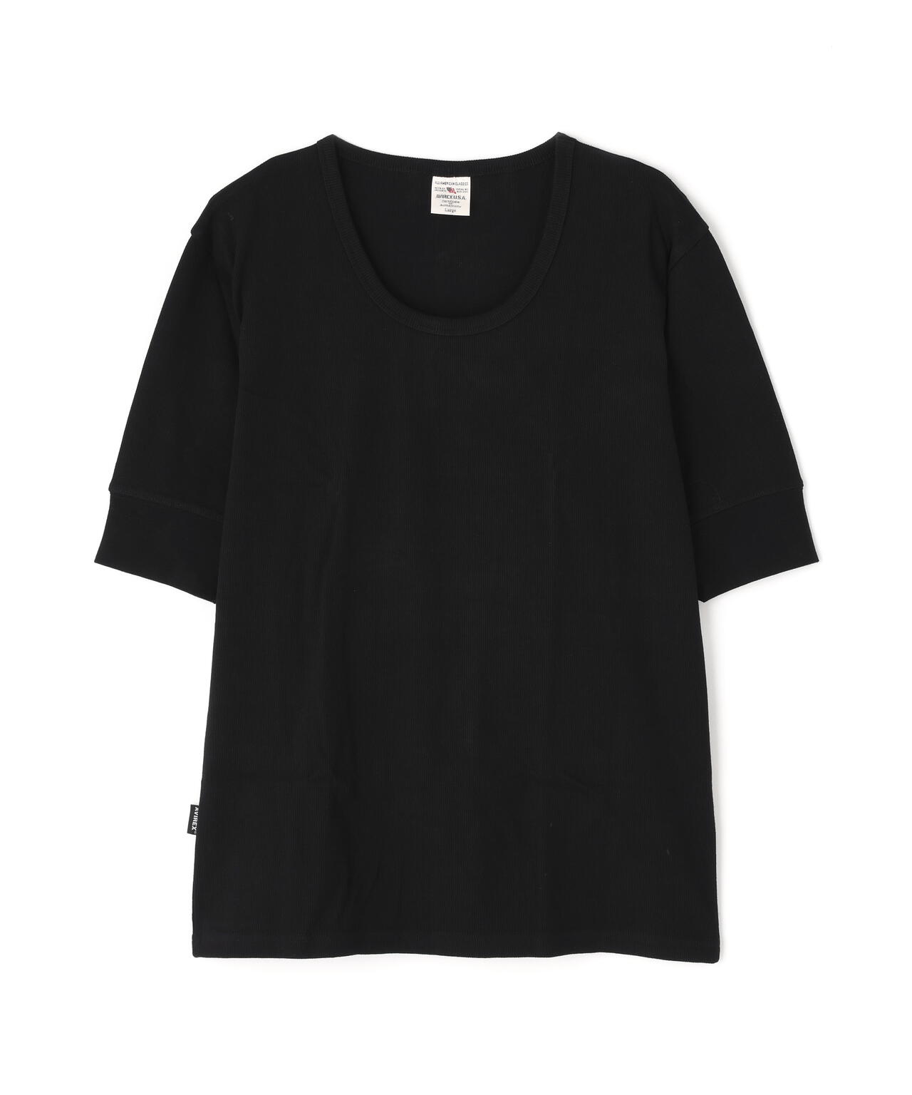《DAILY/デイリー》HALF SLEEVE U-NECK T-SHIRT/デイリー 五分袖 Uネック Tシャツ/AVIREX