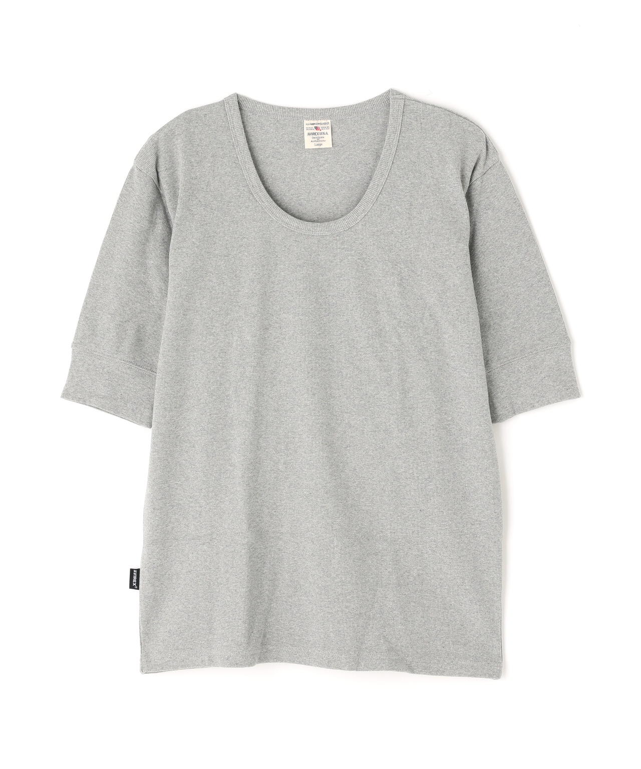《DAILY/デイリー》HALF SLEEVE U-NECK T-SHIRT/デイリー 五分袖 Uネック Tシャツ/AVIREX