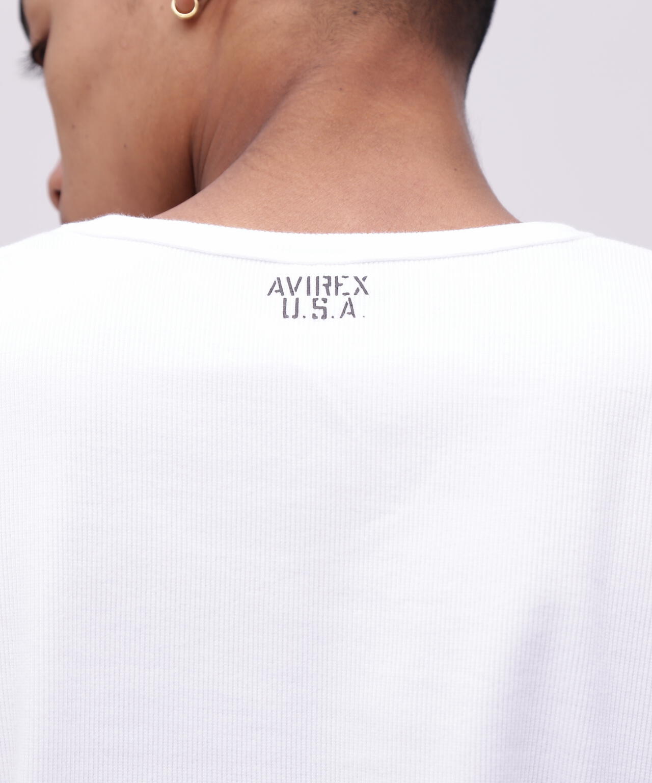 《DAILY/デイリー》HALF SLEEVE U-NECK T-SHIRT/デイリー 五分袖 Uネック Tシャツ/AVIREX