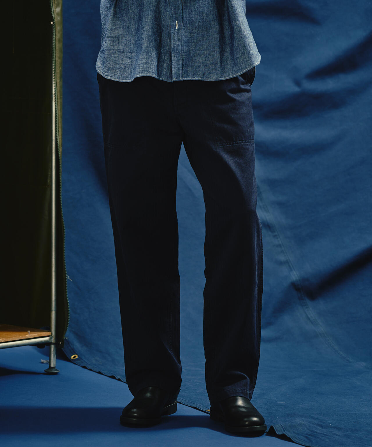 《TFQP by HANDROOM》JAPAN MADE HERRINGBONE WORK PANT / ジャパンメイド ヘリンボーン
