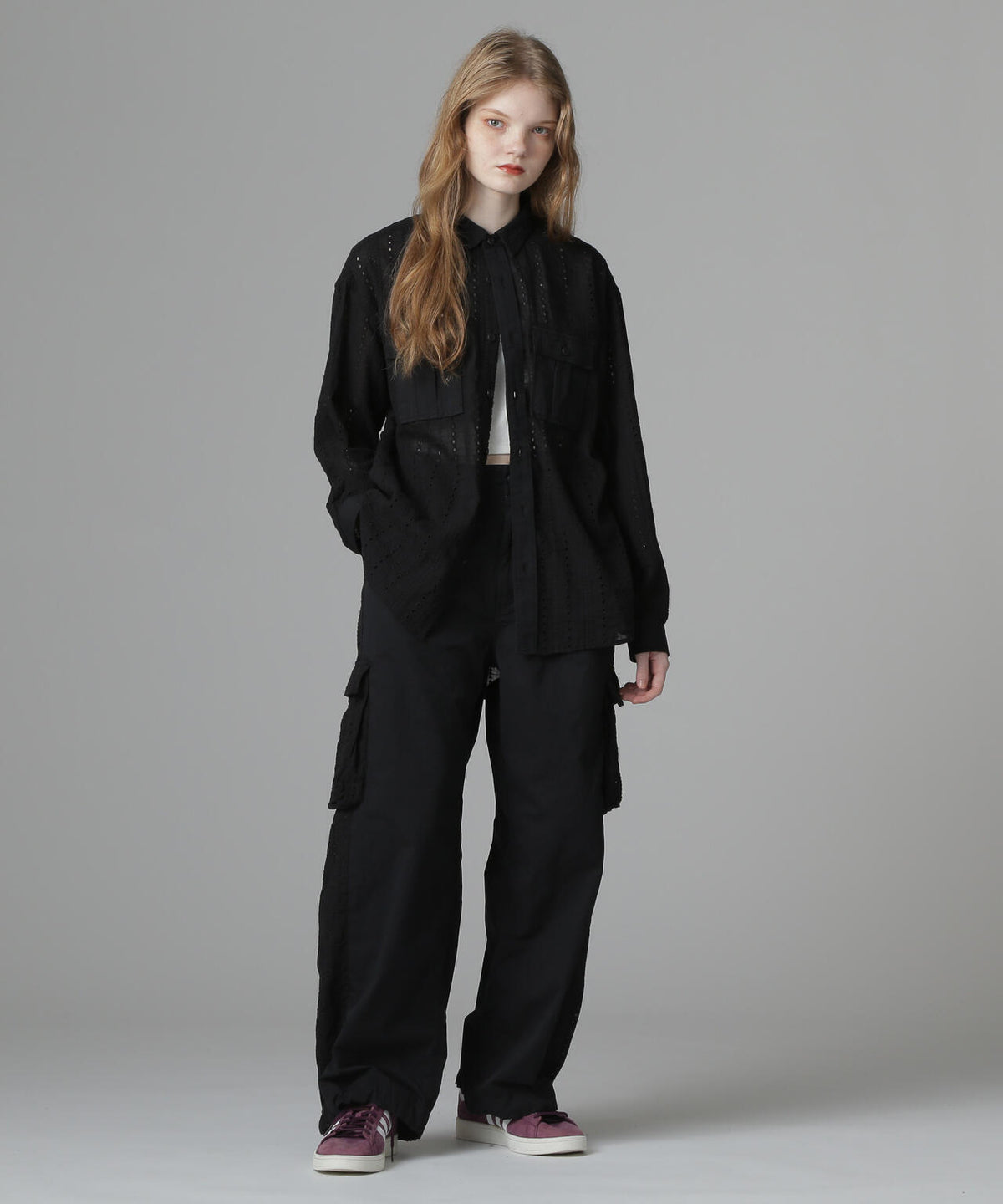 《WEB LIMITED Belle LINE》LACE CARGO PANTS/レースカーゴパンツ