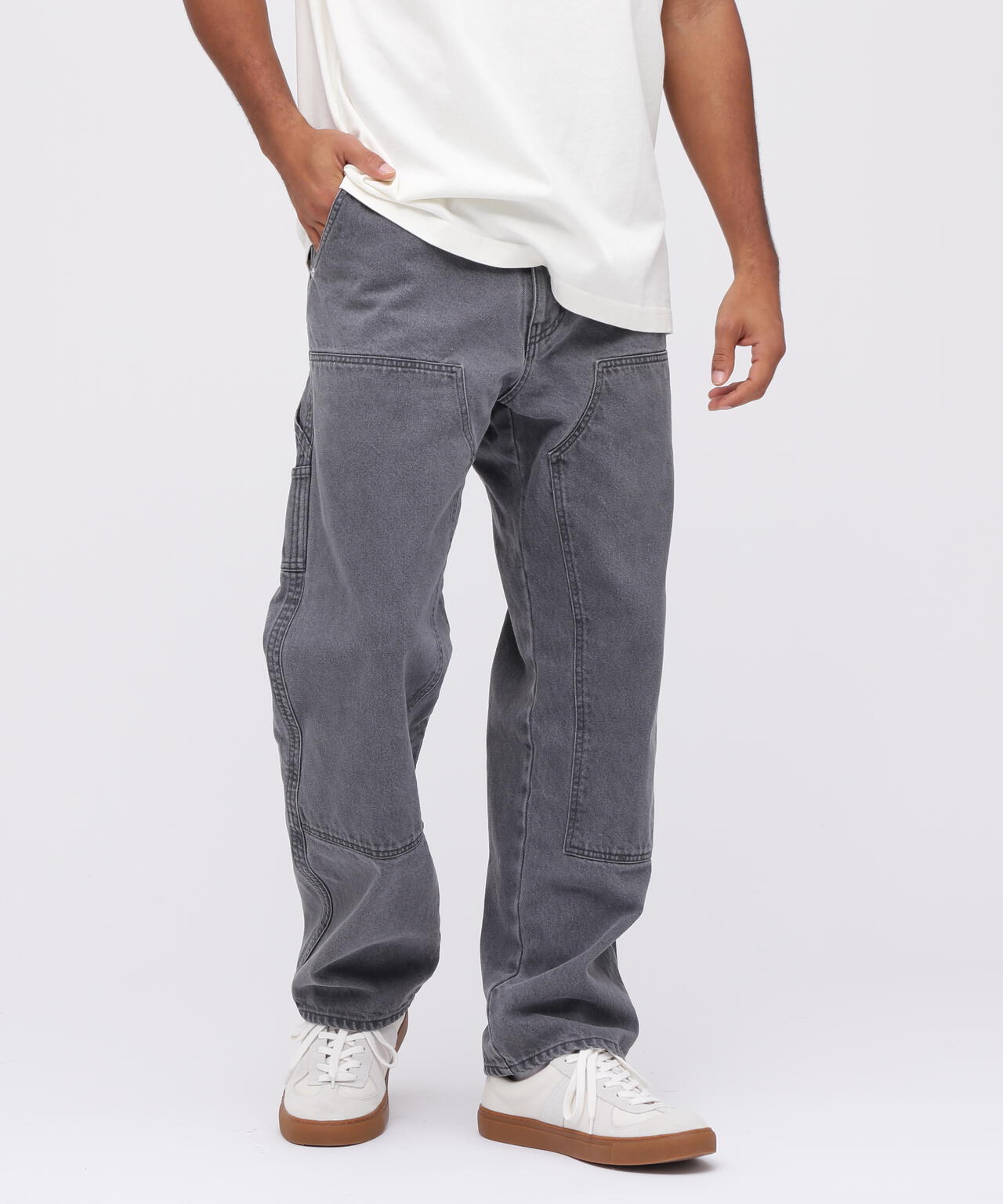 《直営店限定》DOUBLE KNEE DENIM PANTS / ダブルニー デニムパンツ / AVIREX / アヴィレックス