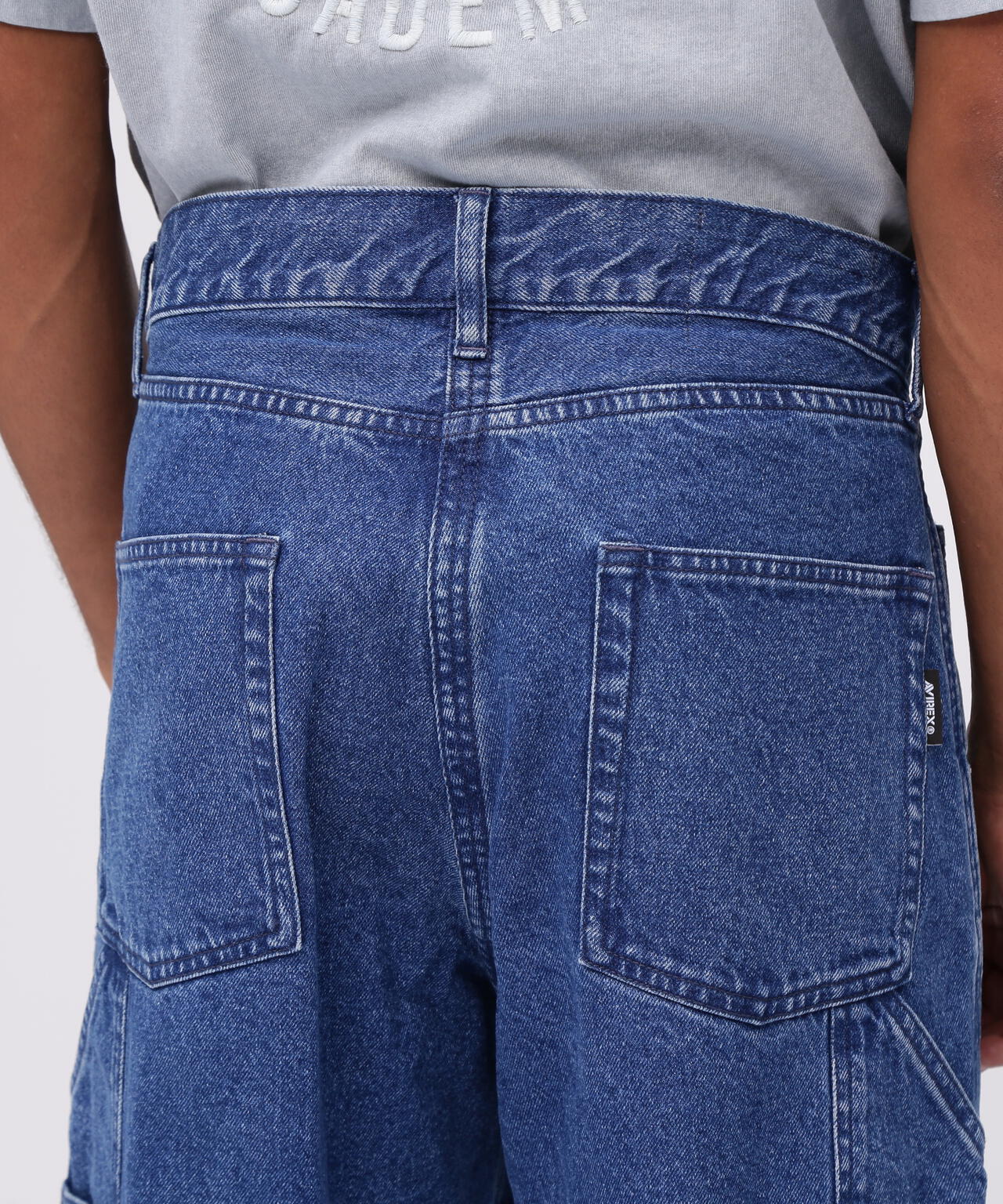 《直営店限定》DOUBLE KNEE DENIM PANTS / ダブルニー デニムパンツ / AVIREX / アヴィレックス