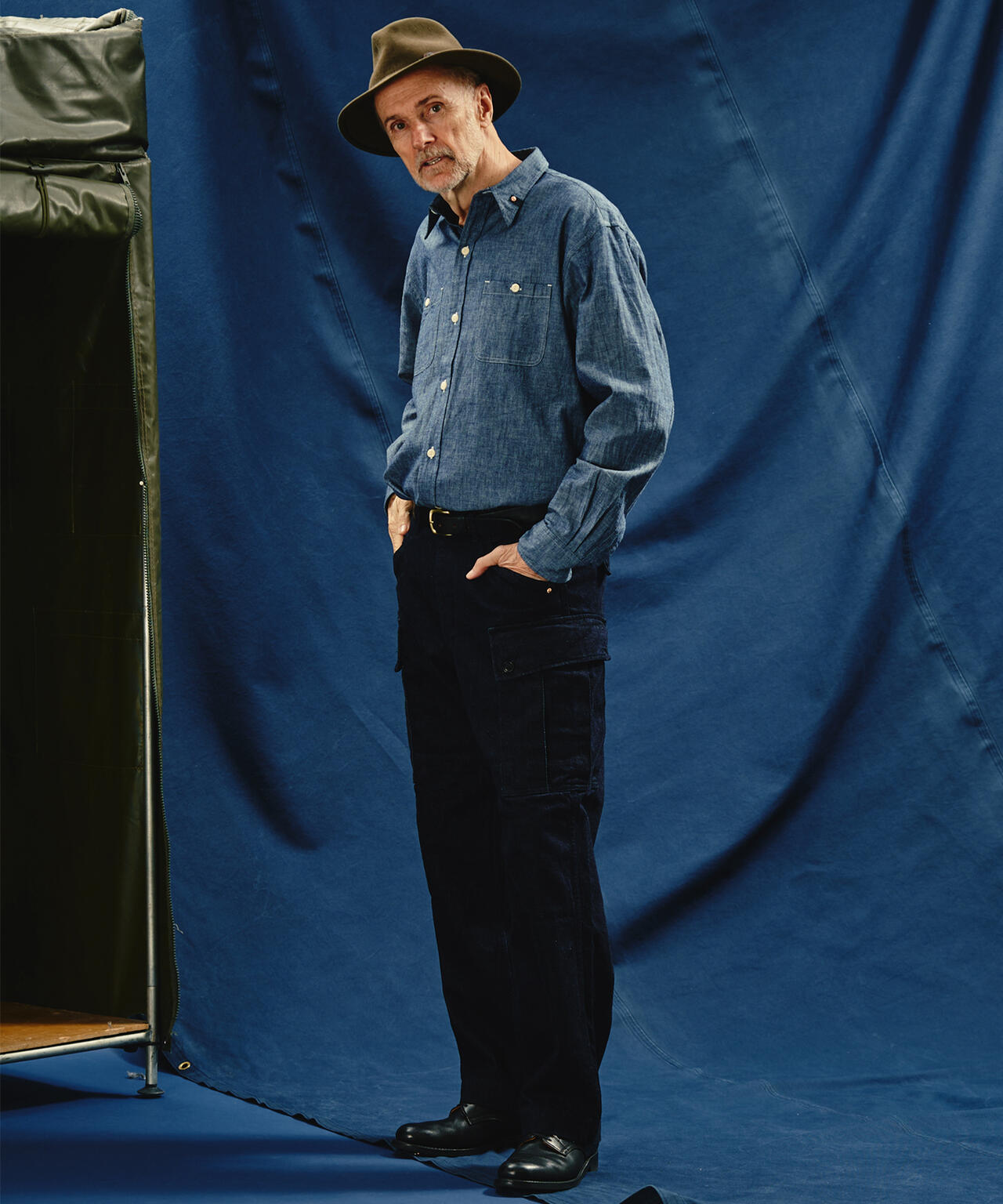 《TFQP by HANDROOM》JAPAN MADE DENIM CARGO PANT / ジャパンメイド デニム カーゴパンツ /