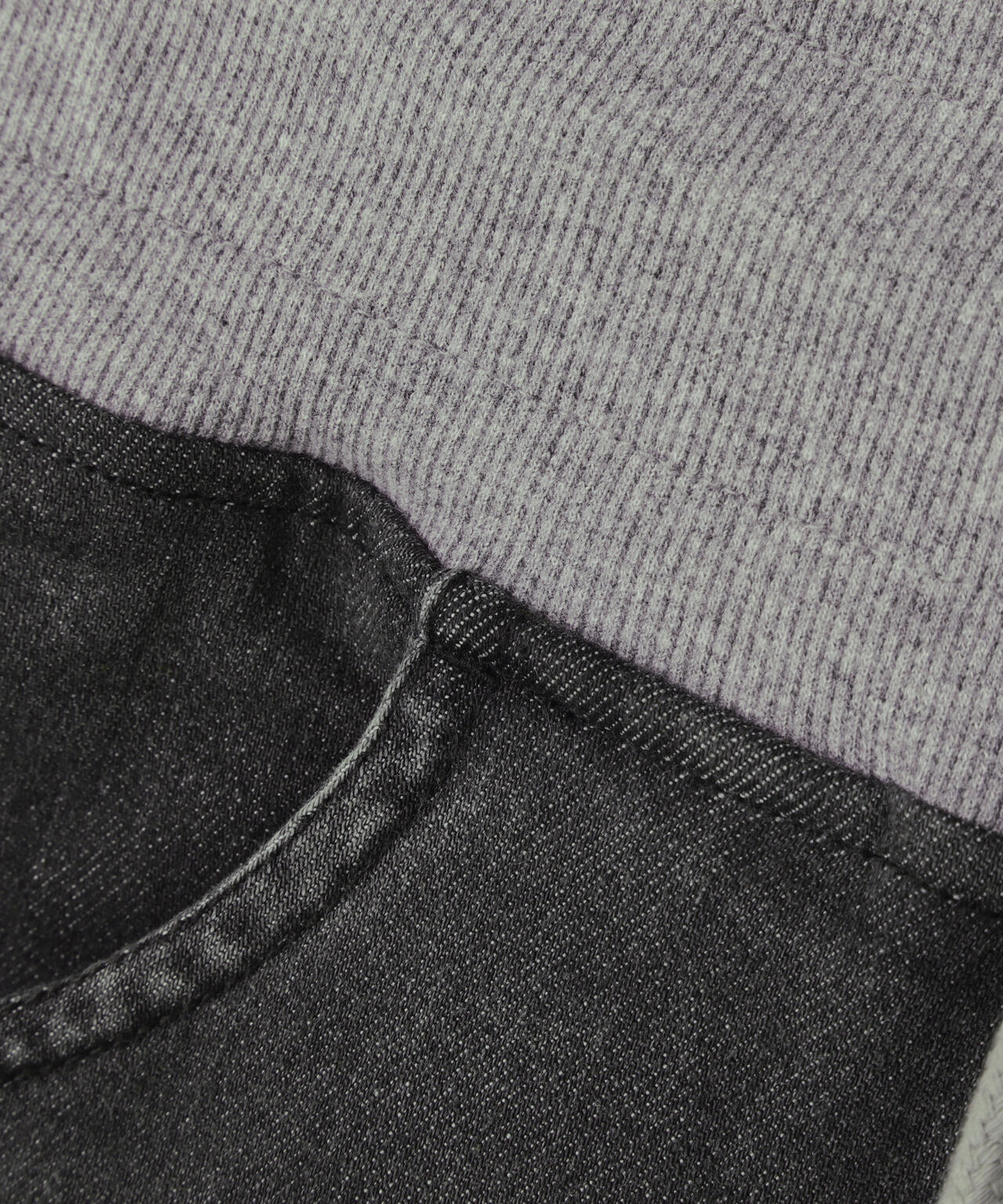 WAIST RIB DENIM PANTS/ウエストリブ デニムパンツ