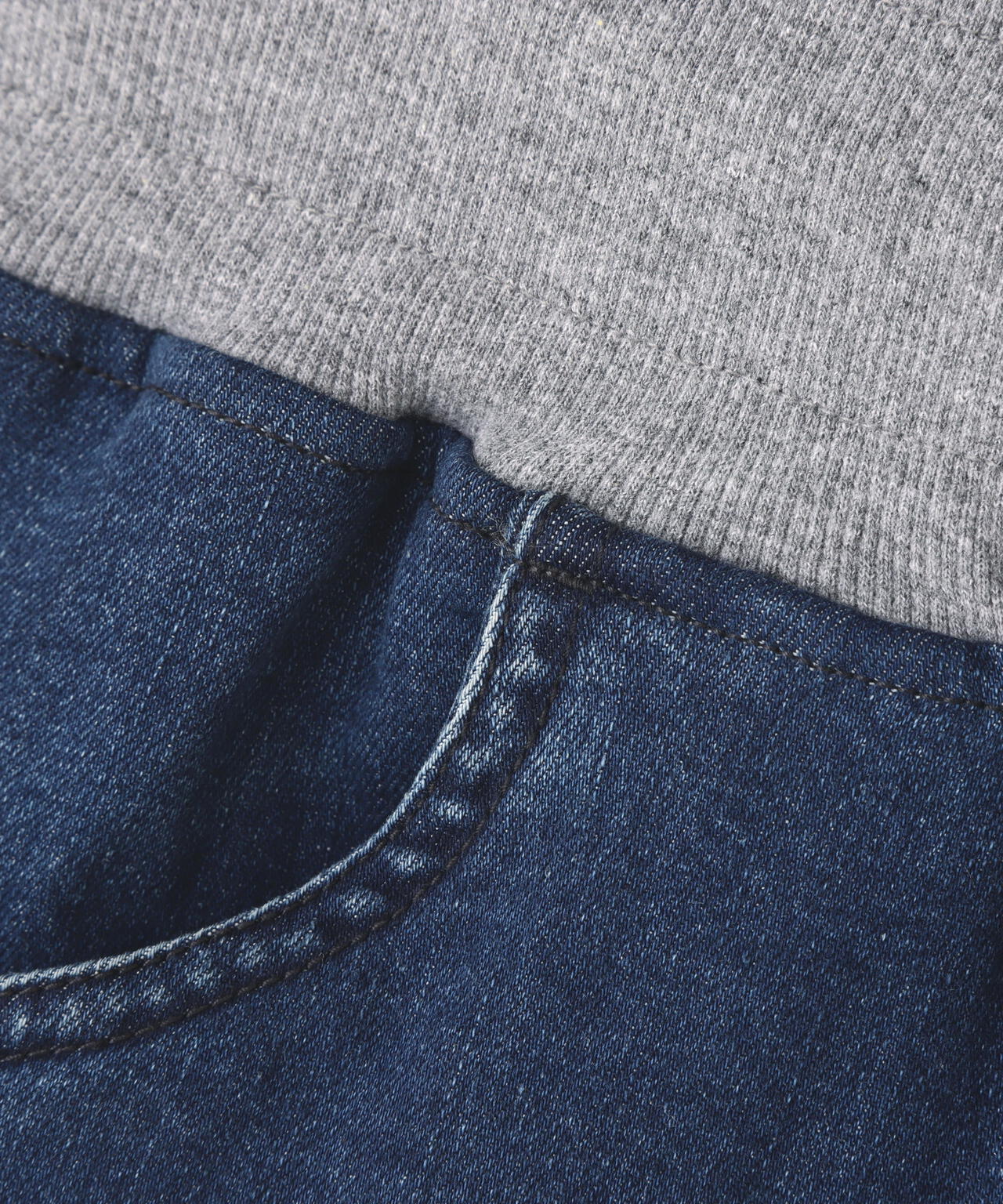 WAIST RIB DENIM PANTS/ウエストリブ デニムパンツ