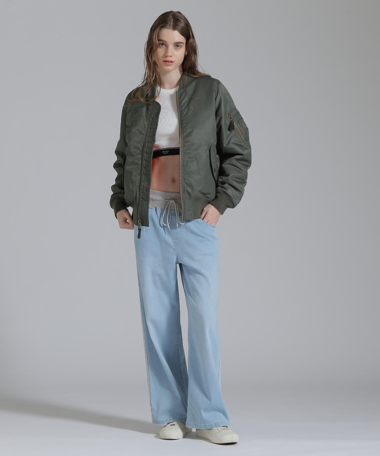 WAIST RIB DENIM PANTS/ウエストリブ デニムパンツ