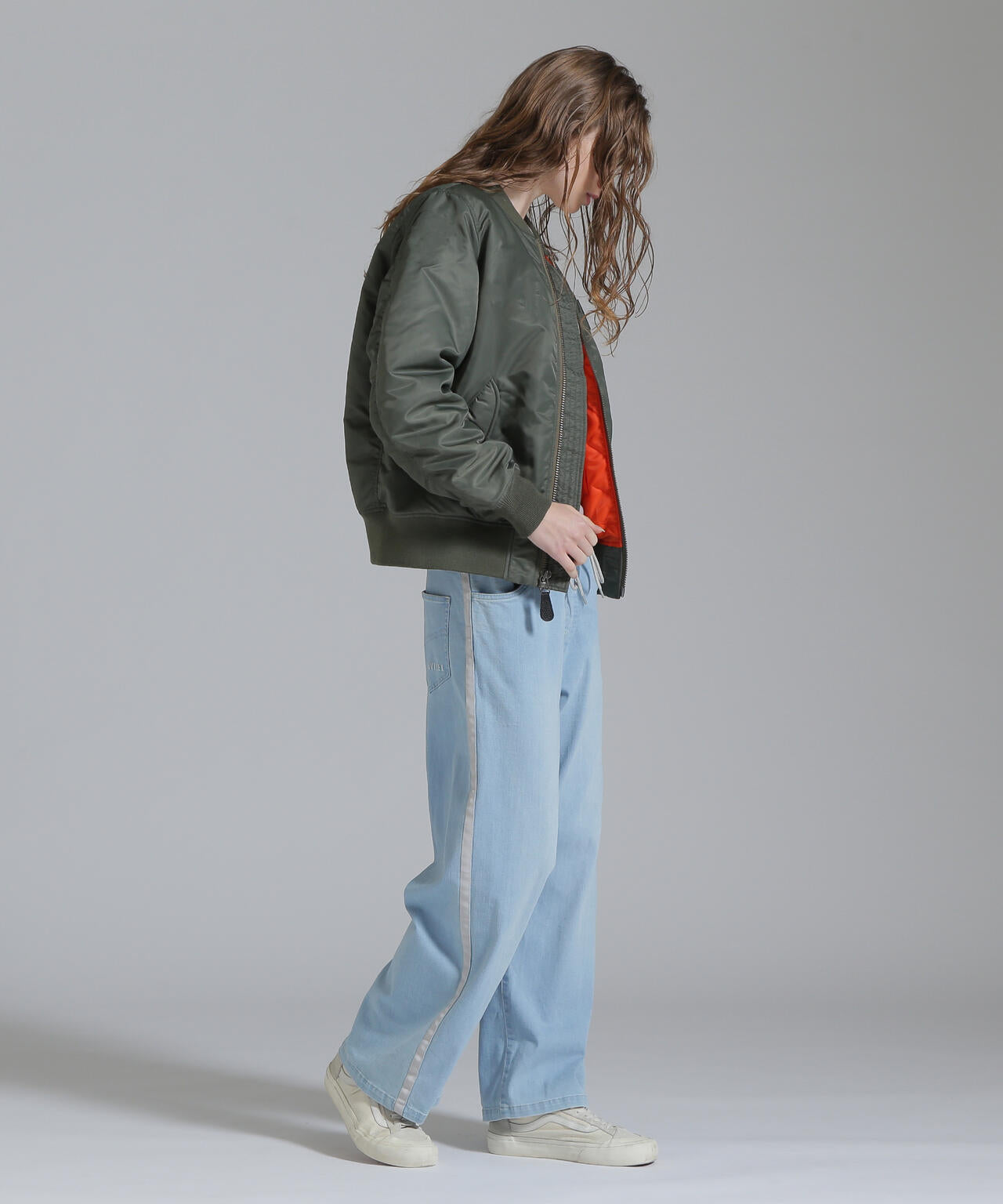 WAIST RIB DENIM PANTS/ウエストリブ デニムパンツ