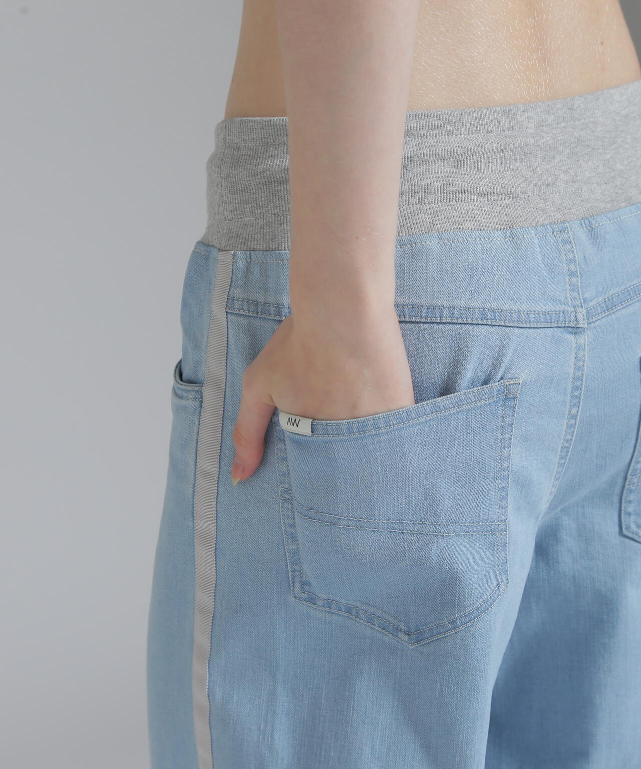 WAIST RIB DENIM PANTS/ウエストリブ デニムパンツ