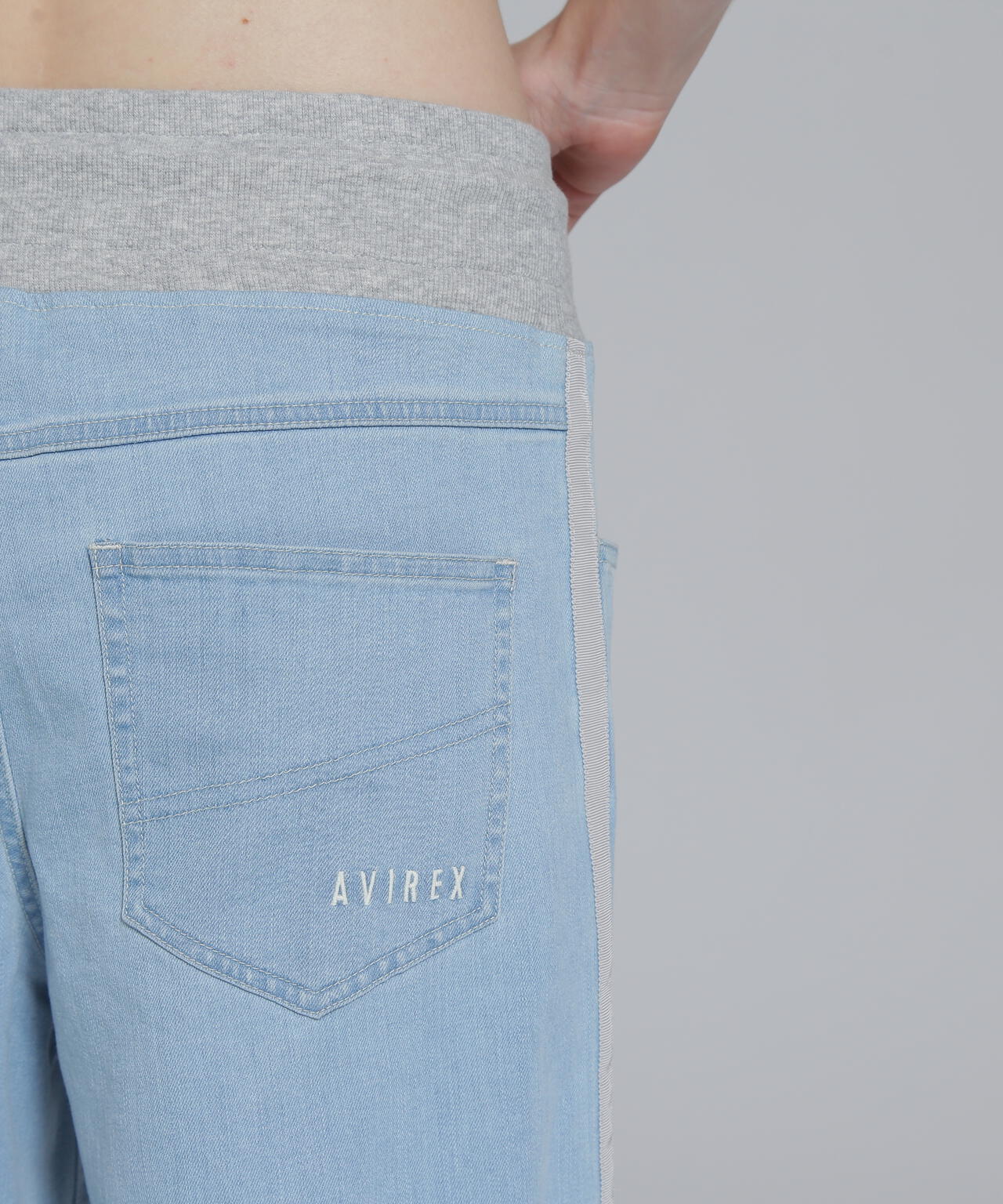WAIST RIB DENIM PANTS/ウエストリブ デニムパンツ