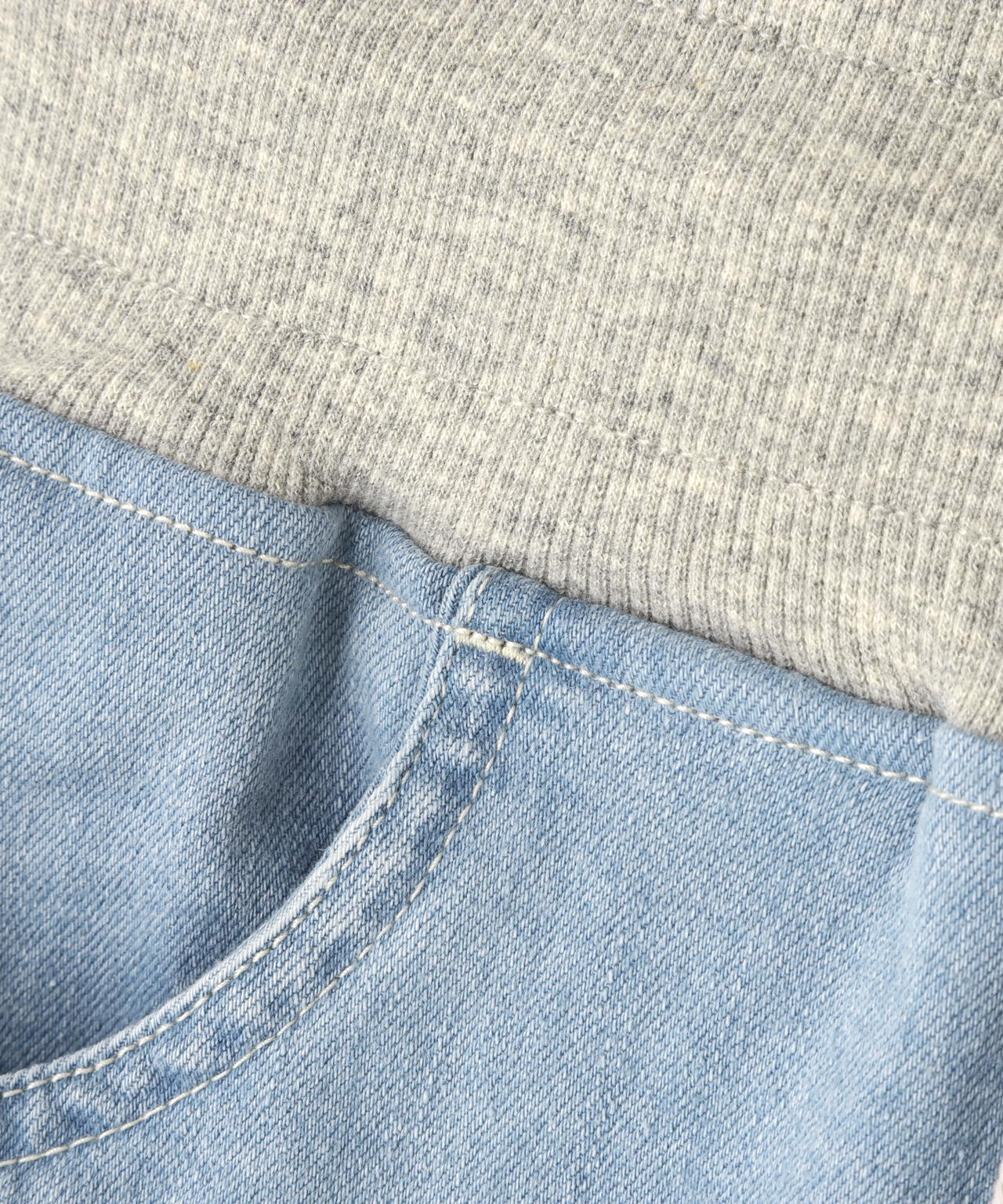 WAIST RIB DENIM PANTS/ウエストリブ デニムパンツ