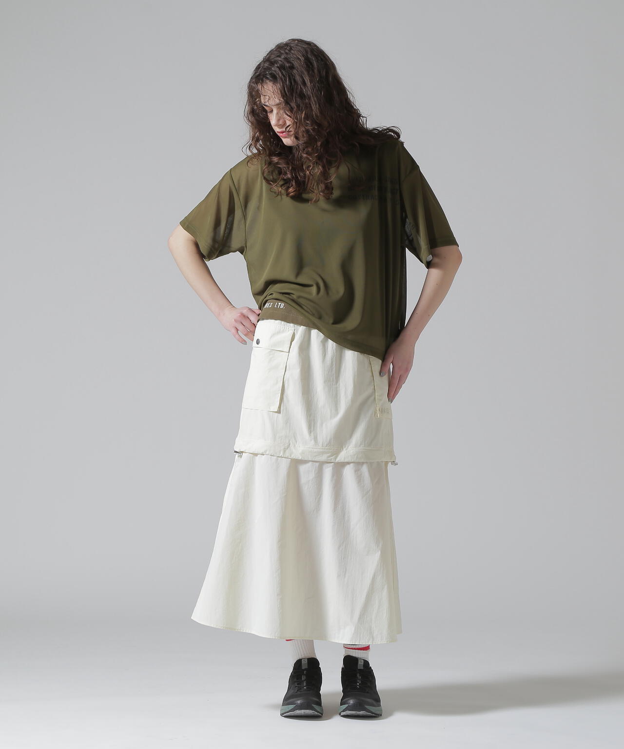 MILITARY DETACHABLE BIG POCKET SKIRT/ミリタリーデタッチャブル ビッグポケットスカート