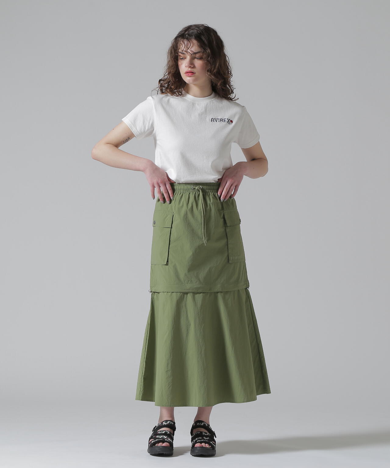 MILITARY DETACHABLE BIG POCKET SKIRT/ミリタリーデタッチャブル ビッグポケットスカート