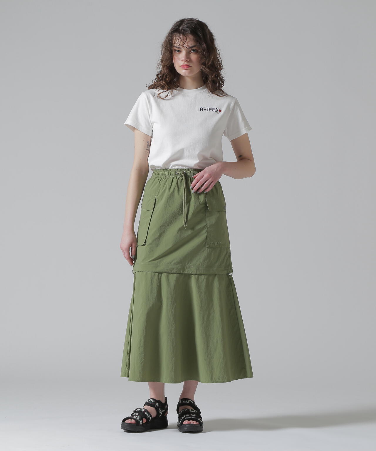 MILITARY DETACHABLE BIG POCKET SKIRT/ミリタリーデタッチャブル ビッグポケットスカート