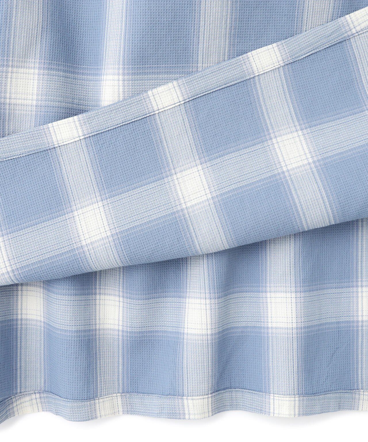 WAFFLE OMBRE CHECK IRREGULAR SKIRT/ワッフルオンブレチェック イレギュラースカート
