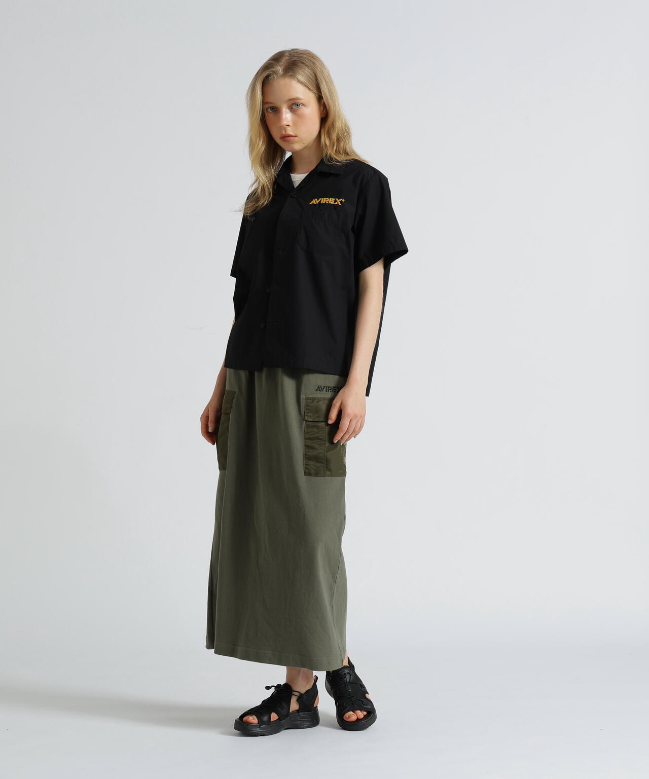 《WEB&DEPOT限定》JERSEY CARGO SKIRT/ジャージ カーゴスカート