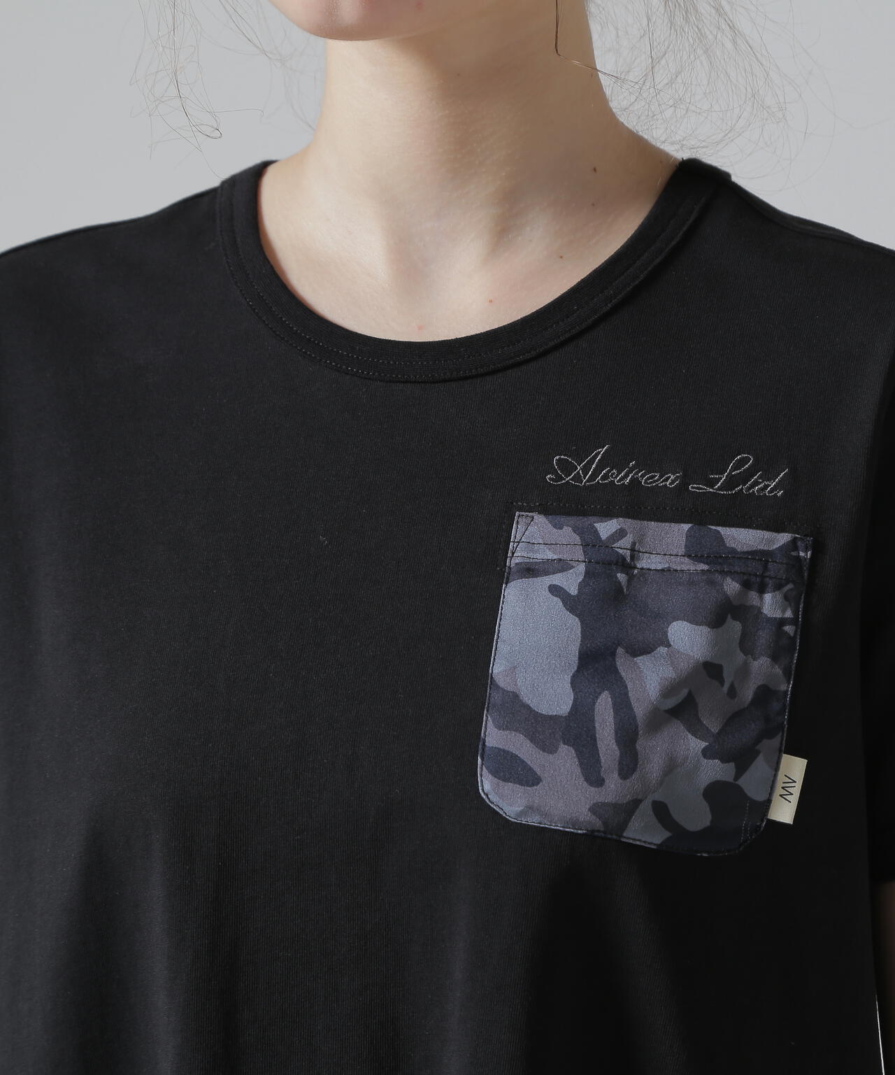 BACK FLARE SATIN CAMO COMBI ONE PIECE/バックフレアーサテンカモコンビワンピース