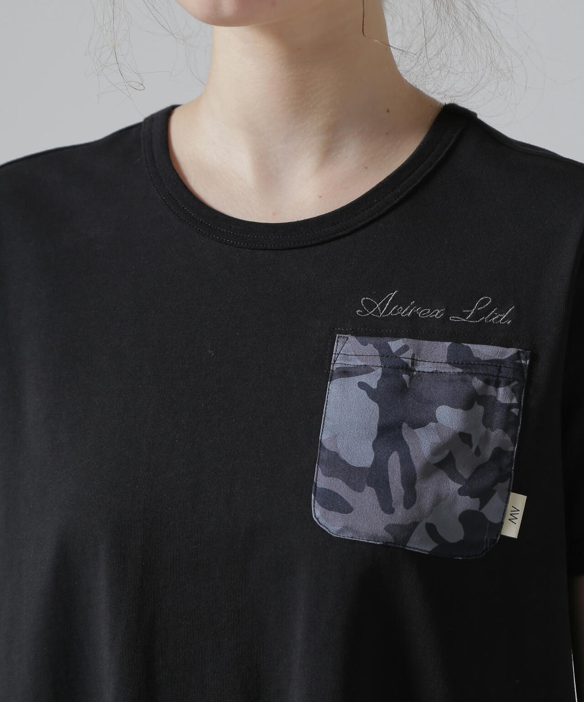 BACK FLARE SATIN CAMO COMBI ONE PIECE/バックフレアーサテンカモコンビワンピース