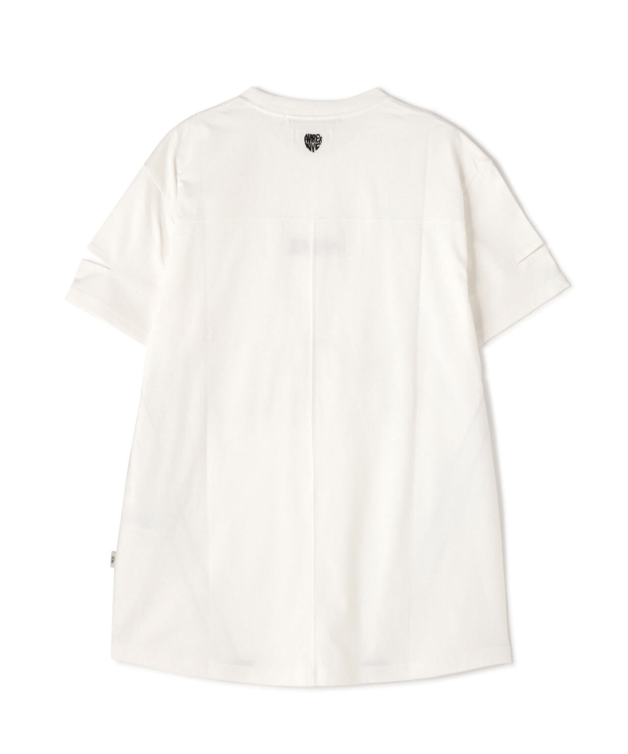 CUFFS OPEN LOGO TAPE EMBROIDERED ONEPIECE/カフスオープンロゴテープ刺繍ワンピース