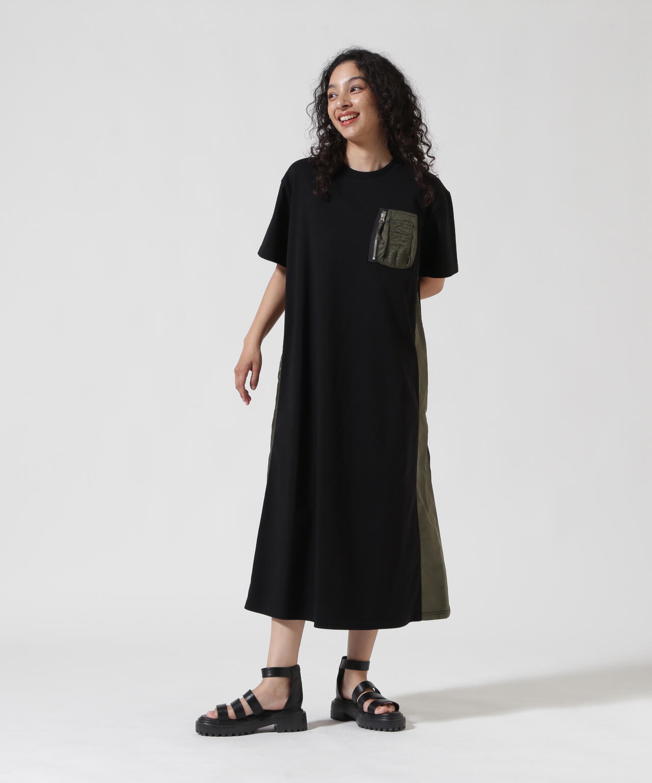 《WEB&DEPOT限定》MA-1 POCKET ONEPIECE/MA-1ポケット ワンピース