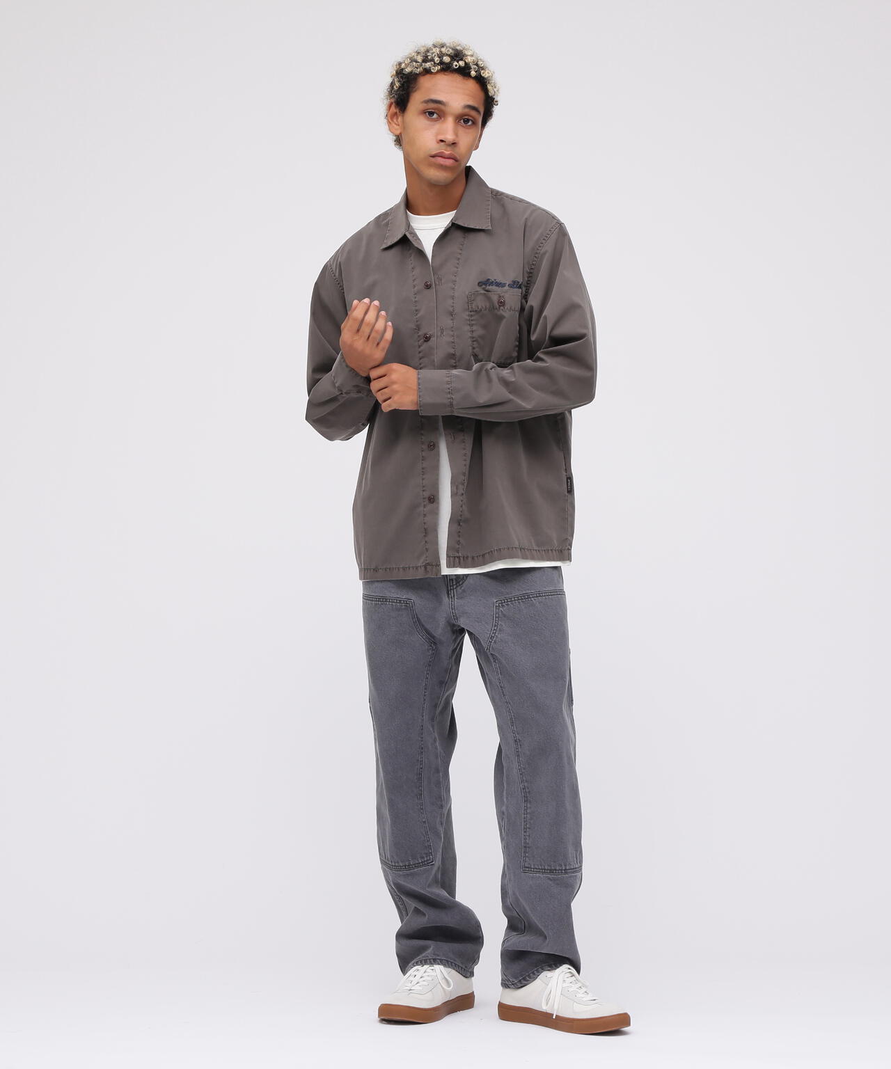 《WEB限定》FADED ONE POINT WORK SHIRT / フェイデッド ワンポイント ワークシャツ / AVIREX