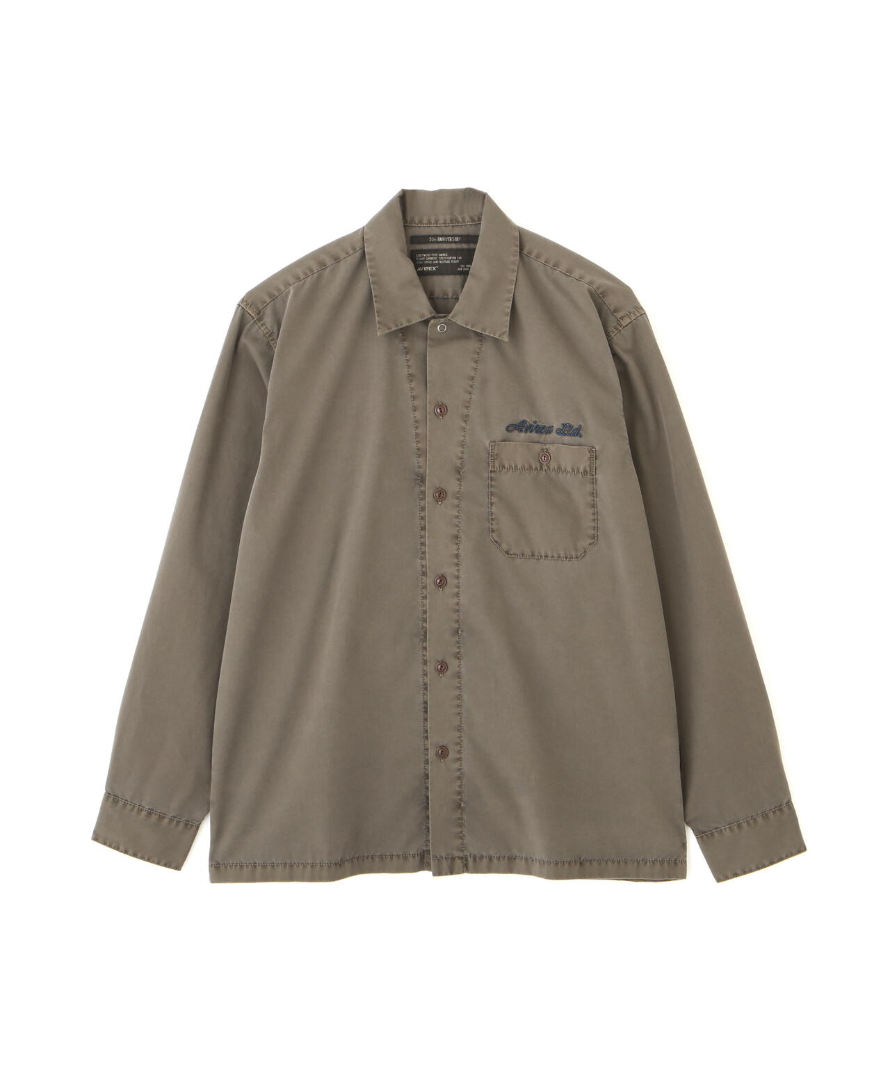 《WEB限定》FADED ONE POINT WORK SHIRT / フェイデッド ワンポイント ワークシャツ / AVIREX