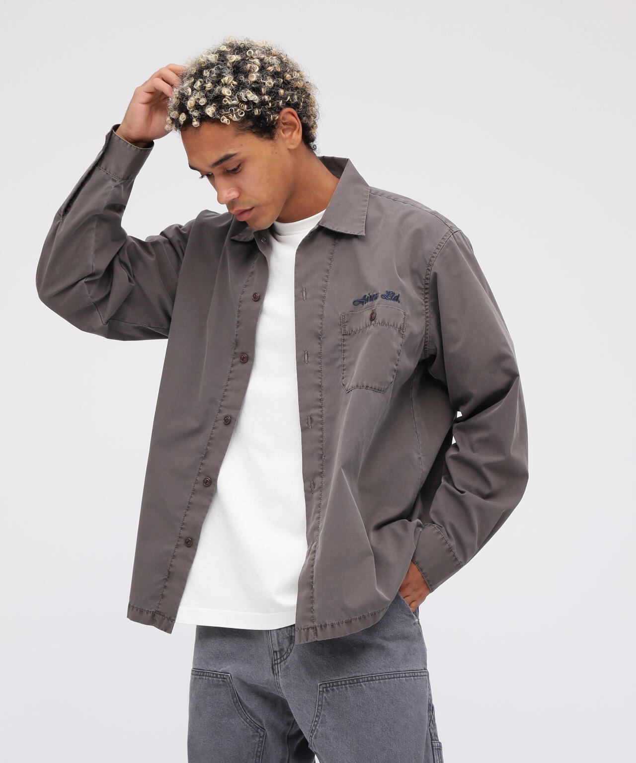 《WEB限定》FADED ONE POINT WORK SHIRT / フェイデッド ワンポイント ワークシャツ / AVIREX