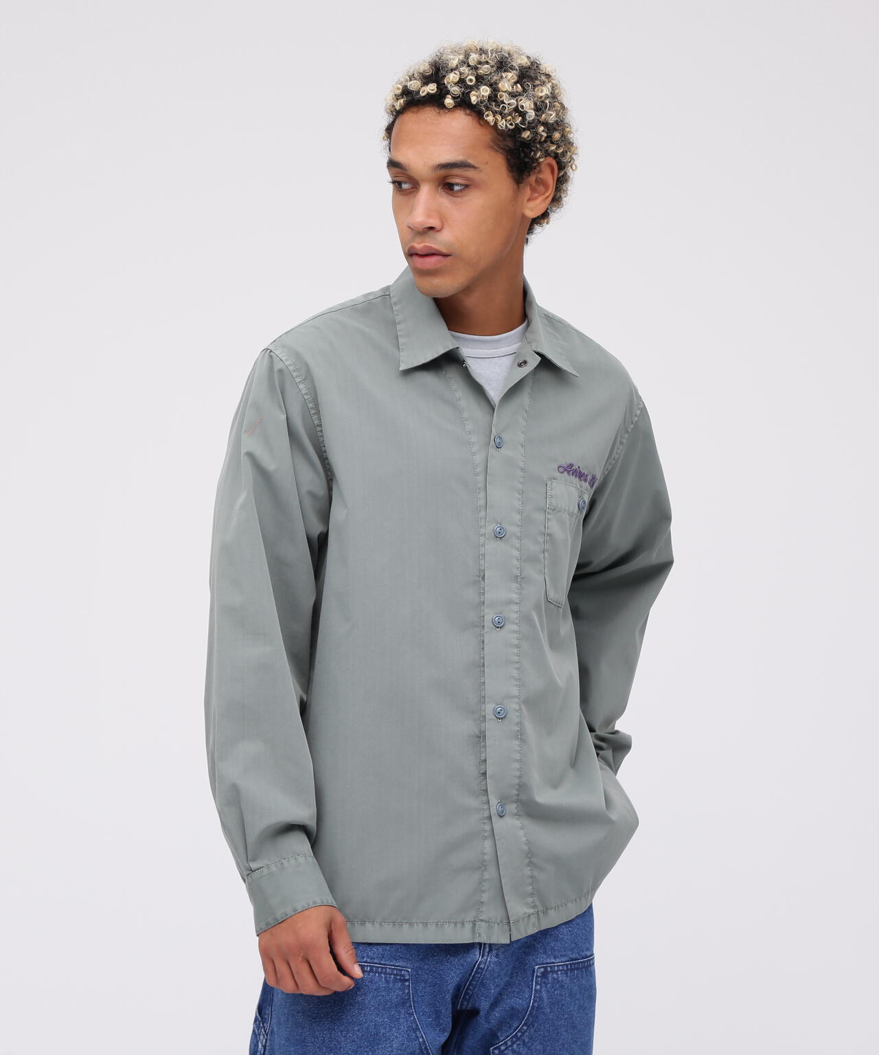 《WEB限定》FADED ONE POINT WORK SHIRT / フェイデッド ワンポイント ワークシャツ / AVIREX