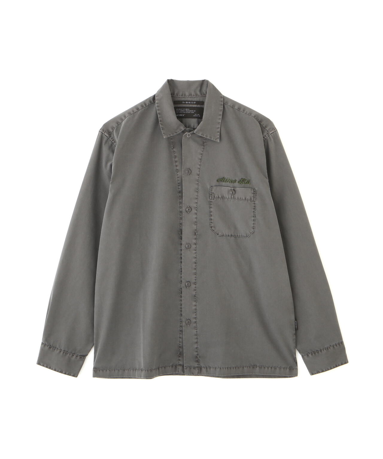 《WEB限定》FADED ONE POINT WORK SHIRT / フェイデッド ワンポイント ワークシャツ / AVIREX