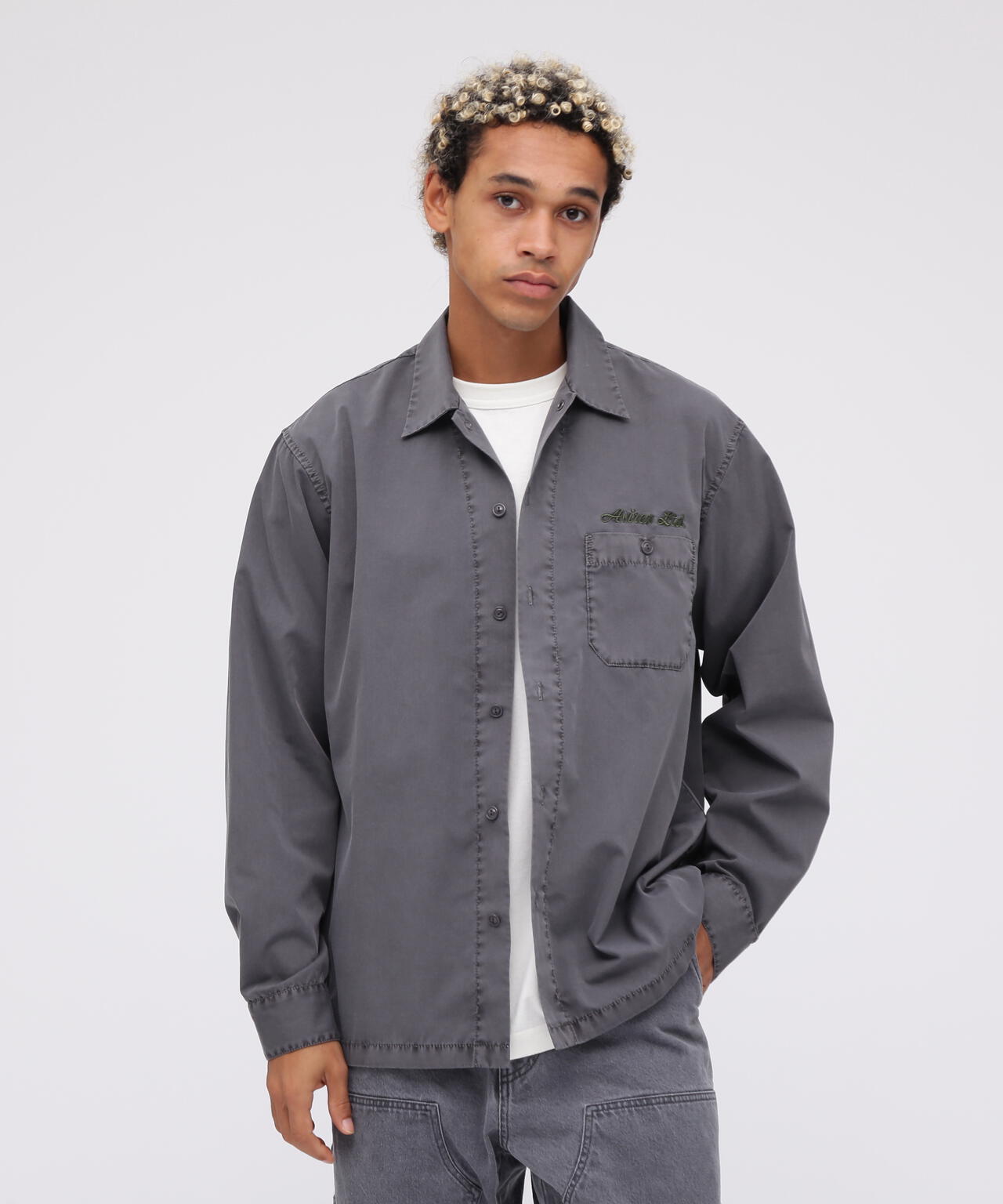 《WEB限定》FADED ONE POINT WORK SHIRT / フェイデッド ワンポイント ワークシャツ / AVIREX