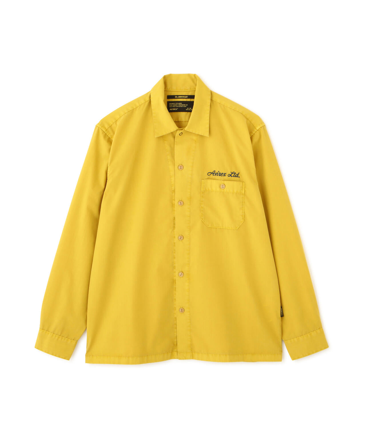 《WEB限定》FADED ONE POINT WORK SHIRT / フェイデッド ワンポイント ワークシャツ / AVIREX