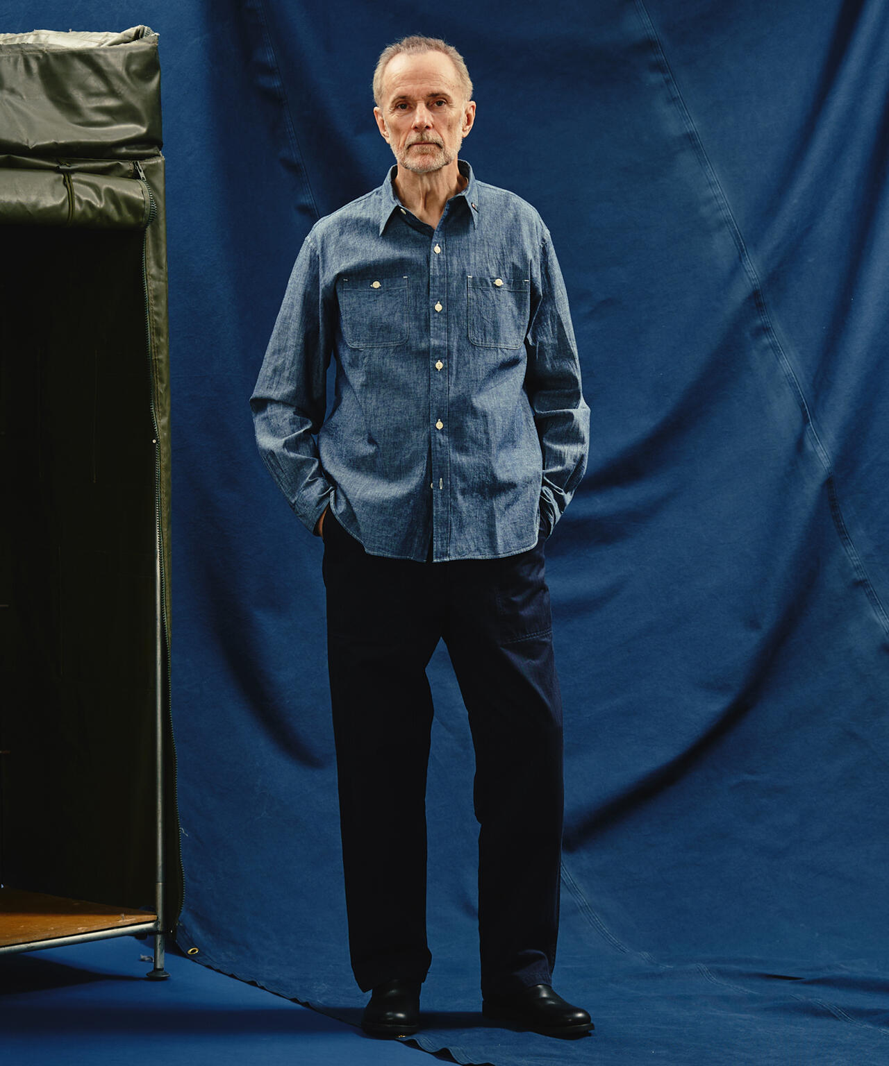 《TFQP by HANDROOM》JAPAN MADE CHAMBRAY SHIRT / ジャパンメイド シャンブレ