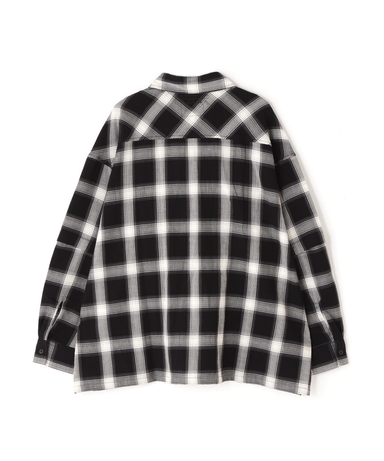 WAFFLE OMBRE CHECK DETACHABLE SHIRTS/ワッフルオンブレチェック デタッチャブルシャツ