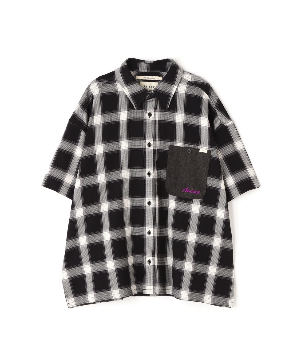 WAFFLE OMBRE CHECK DETACHABLE SHIRTS/ワッフルオンブレチェック デタッチャブルシャツ