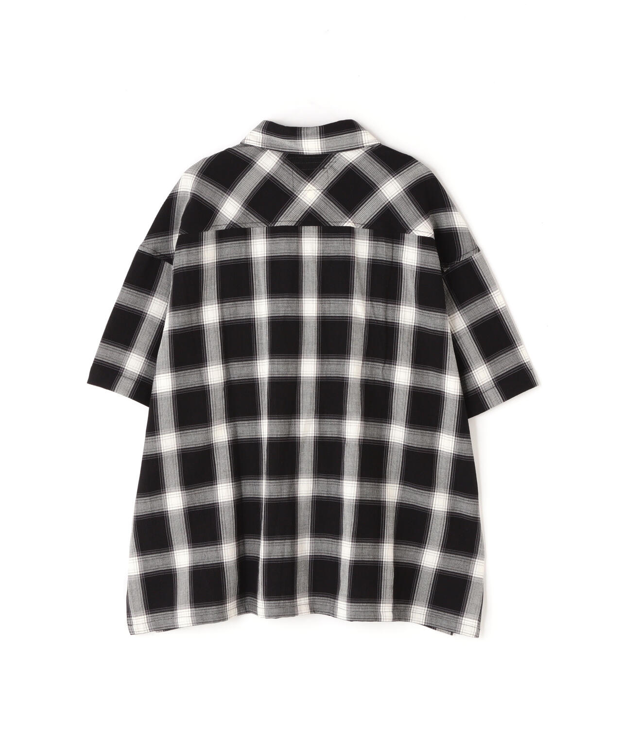 WAFFLE OMBRE CHECK DETACHABLE SHIRTS/ワッフルオンブレチェック デタッチャブルシャツ