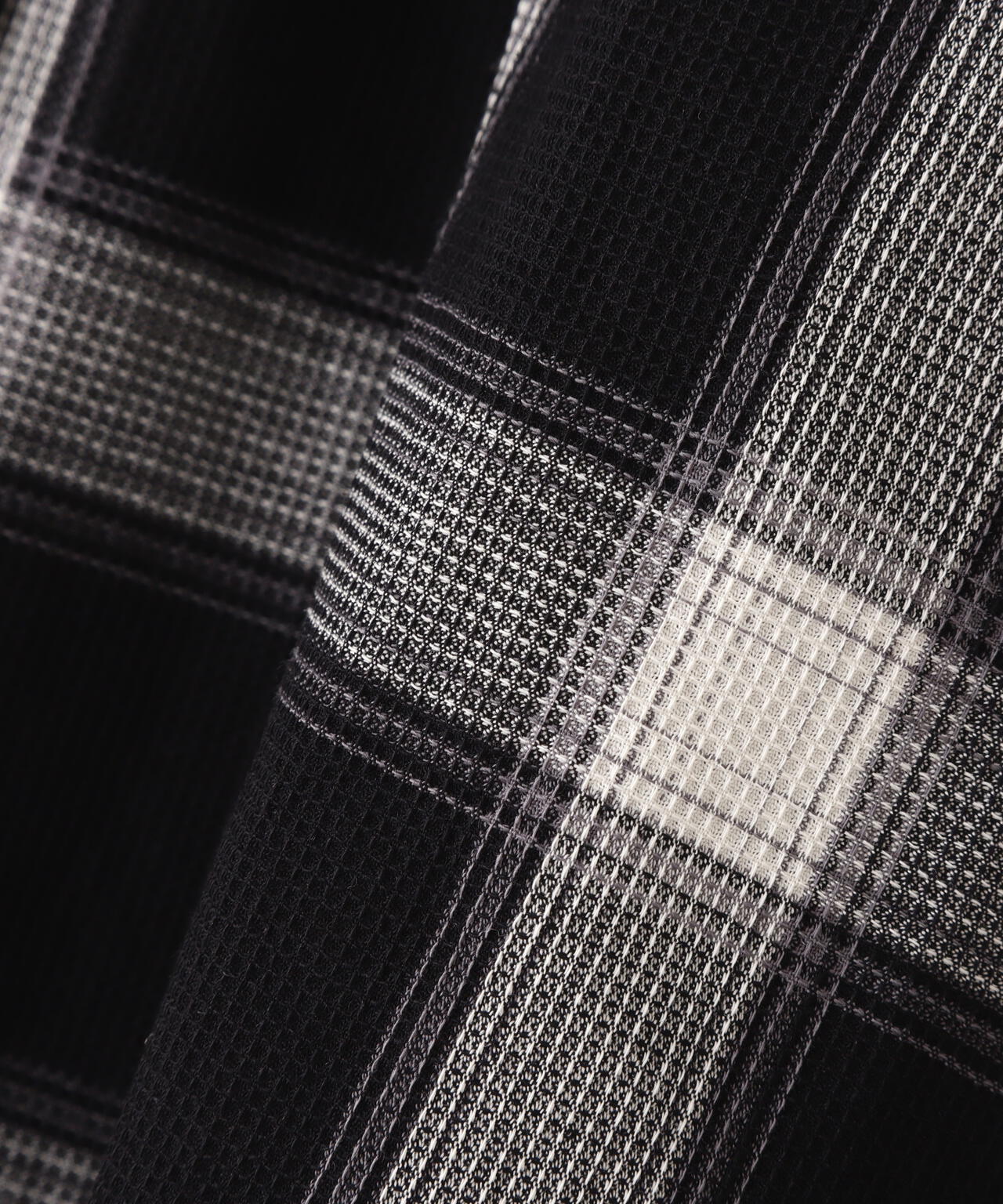 WAFFLE OMBRE CHECK DETACHABLE SHIRTS/ワッフルオンブレチェック デタッチャブルシャツ