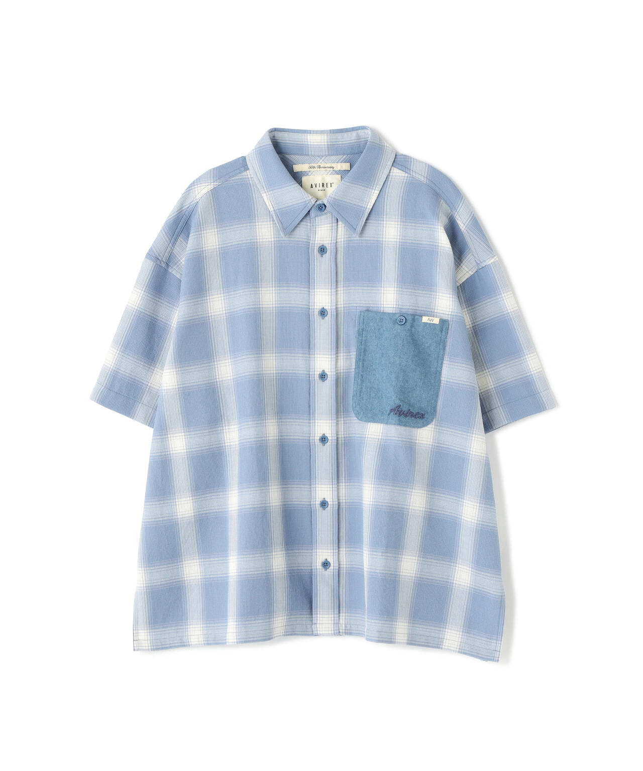 WAFFLE OMBRE CHECK DETACHABLE SHIRTS/ワッフルオンブレチェック デタッチャブルシャツ