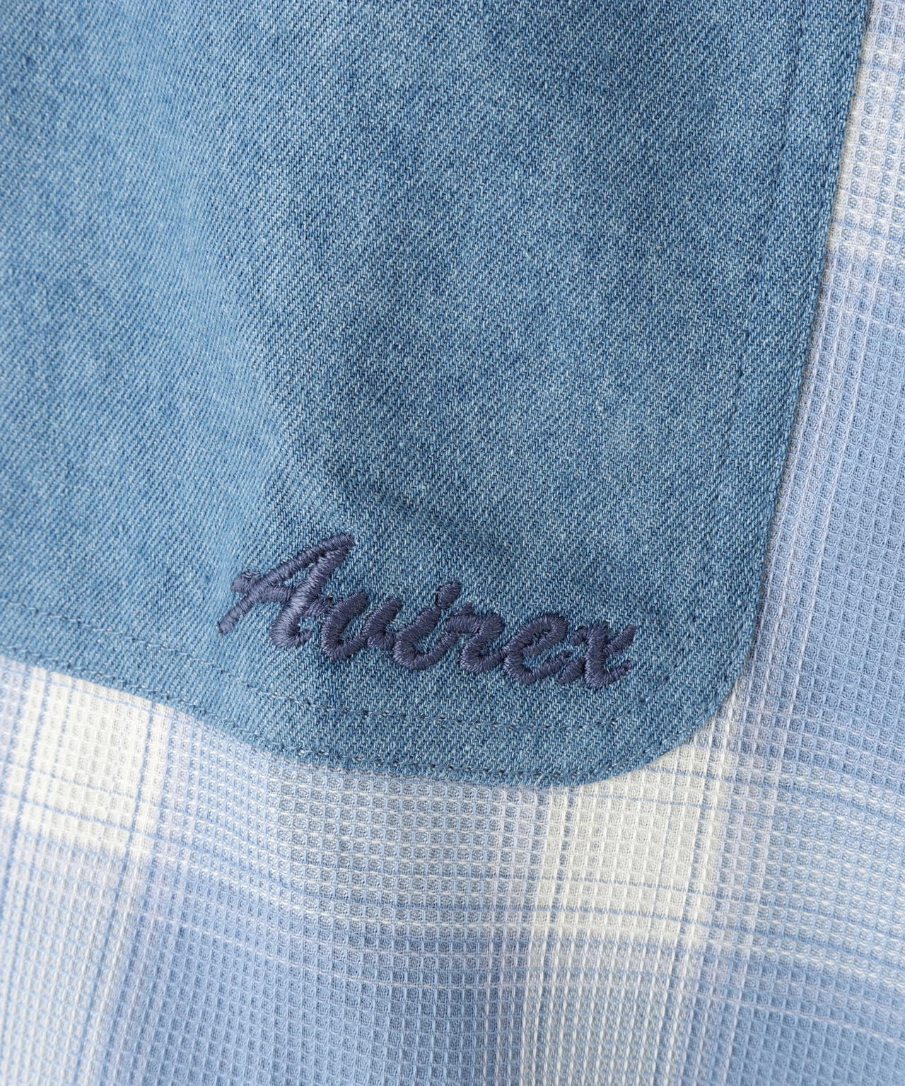 WAFFLE OMBRE CHECK DETACHABLE SHIRTS/ワッフルオンブレチェック デタッチャブルシャツ