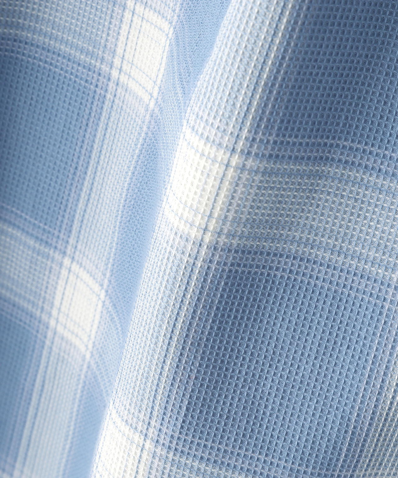 WAFFLE OMBRE CHECK DETACHABLE SHIRTS/ワッフルオンブレチェック デタッチャブルシャツ