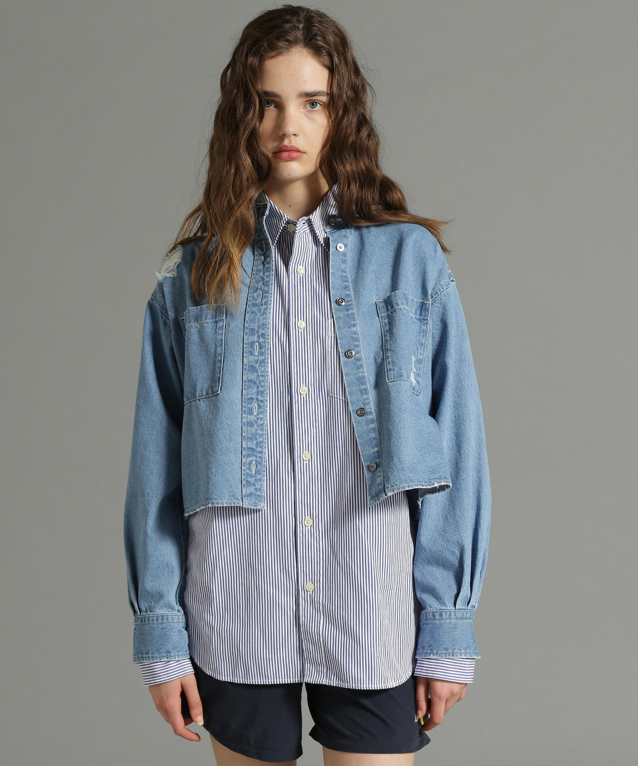 《Belle LINE》L/S DENIM SHIRT/デニムシャツ