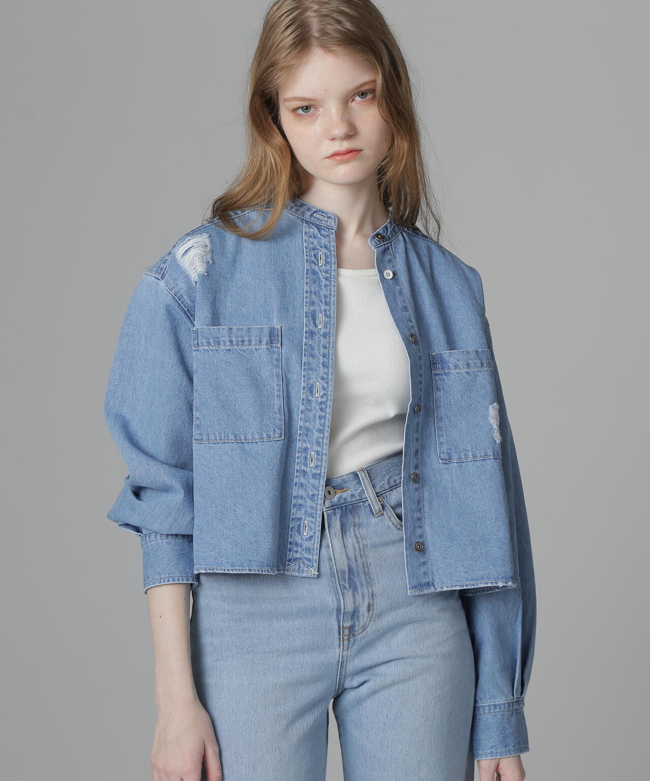 《Belle LINE》L/S DENIM SHIRT/デニムシャツ