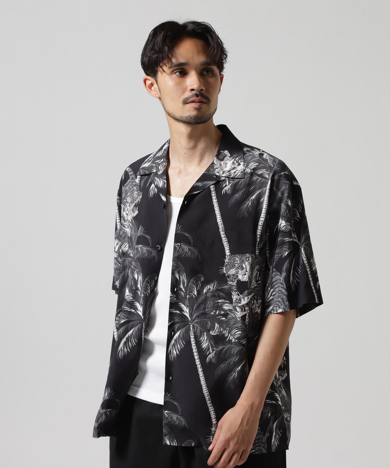 ALOHA SHIRT "TIGER & PALM TREE" / アロハシャツ "タイガー& パームツリー" / AVIREX