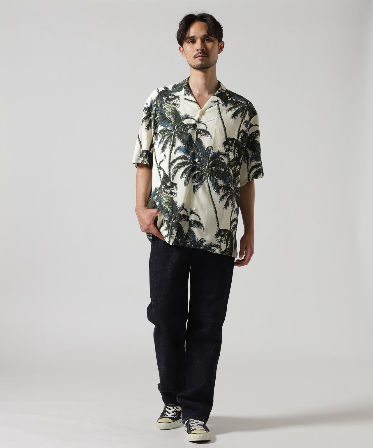 ALOHA SHIRT "TIGER & PALM TREE" / アロハシャツ "タイガー& パームツリー" / AVIREX