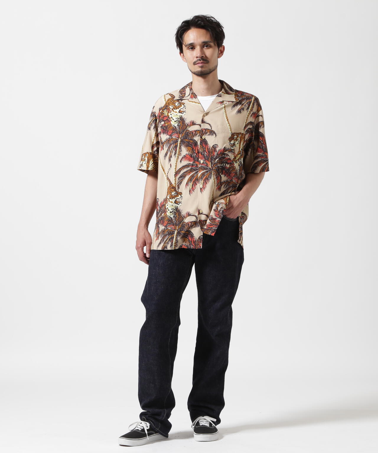 ALOHA SHIRT "TIGER & PALM TREE" / アロハシャツ "タイガー& パームツリー" / AVIREX