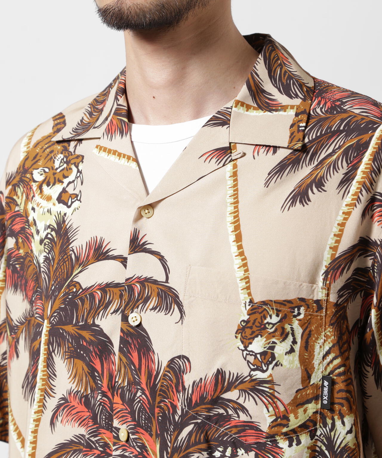 ALOHA SHIRT "TIGER & PALM TREE" / アロハシャツ "タイガー& パームツリー" / AVIREX