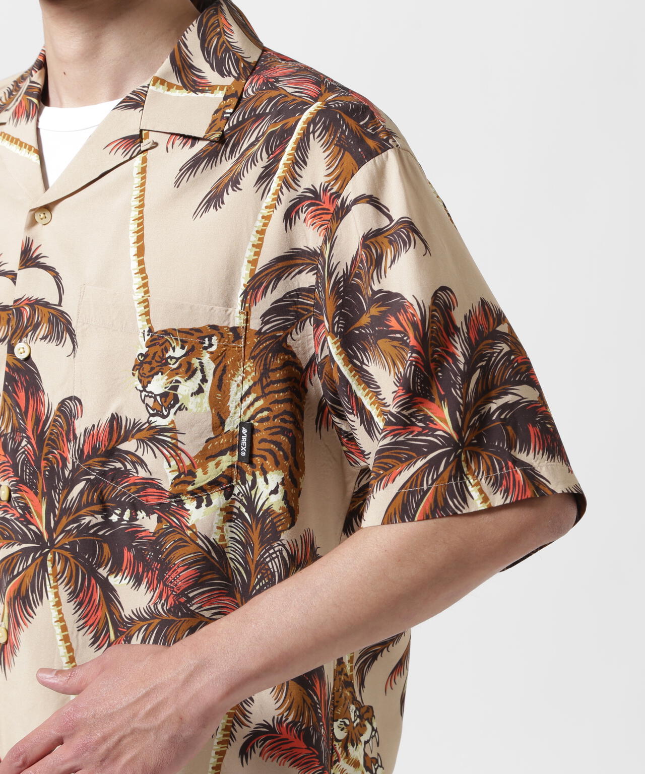 ALOHA SHIRT "TIGER & PALM TREE" / アロハシャツ "タイガー& パームツリー" / AVIREX