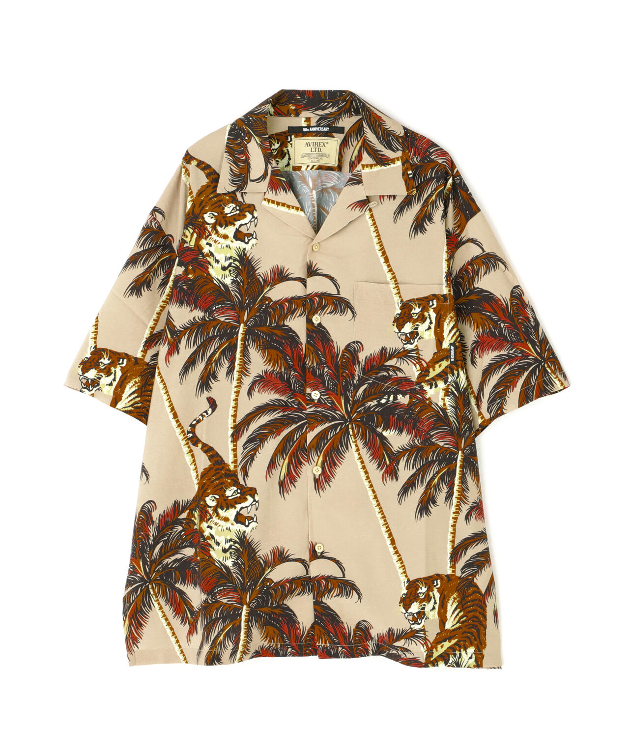 ALOHA SHIRT "TIGER & PALM TREE" / アロハシャツ "タイガー& パームツリー" / AVIREX