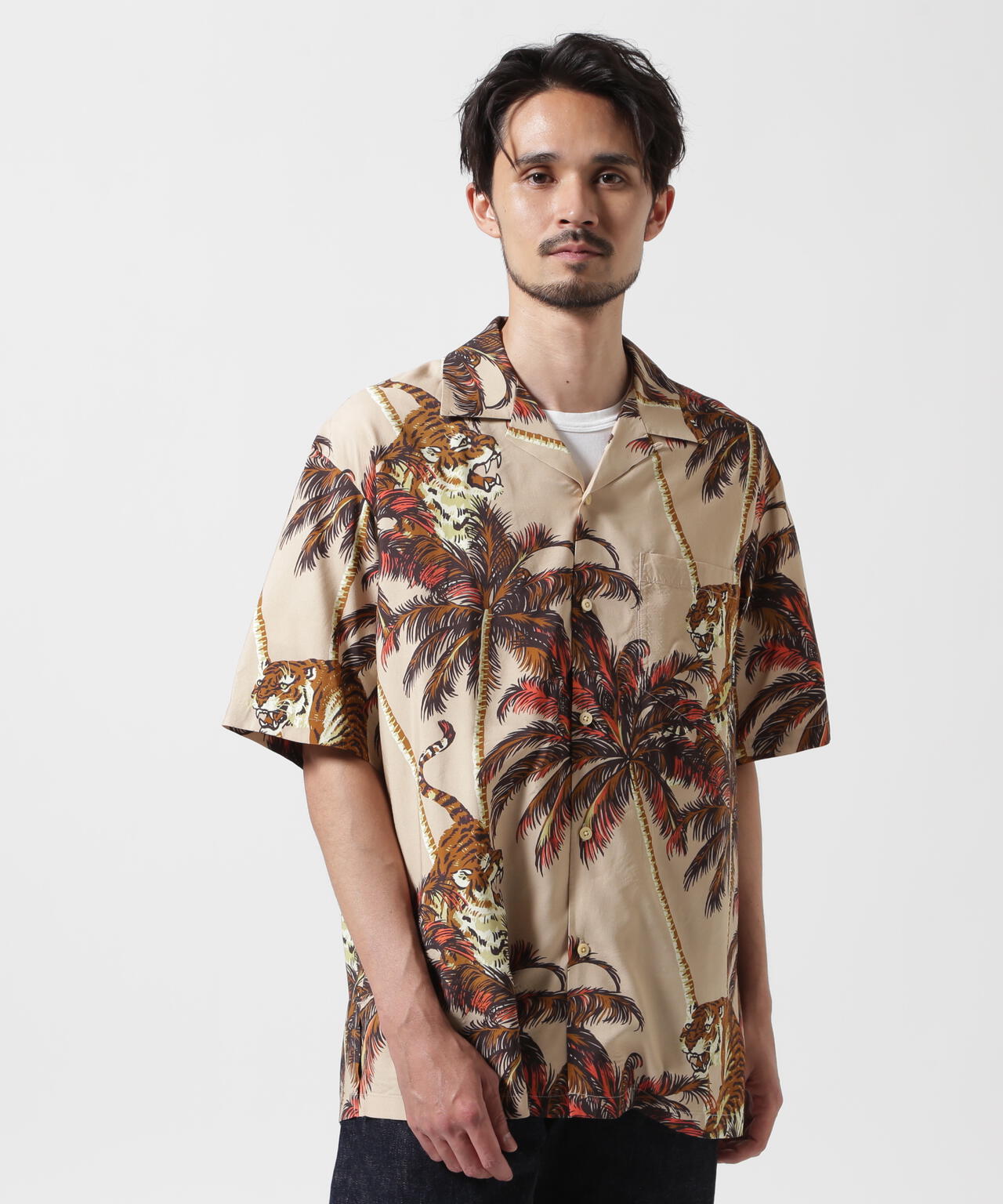 ALOHA SHIRT "TIGER & PALM TREE" / アロハシャツ "タイガー& パームツリー" / AVIREX