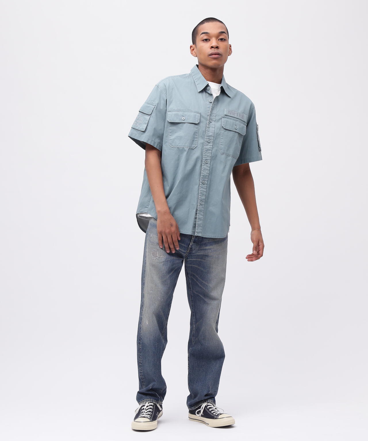 《50th Anniversary》PIGMENT FATIGUE SHIRT / ピグメント ファティーグ シャツ / AVIREX /