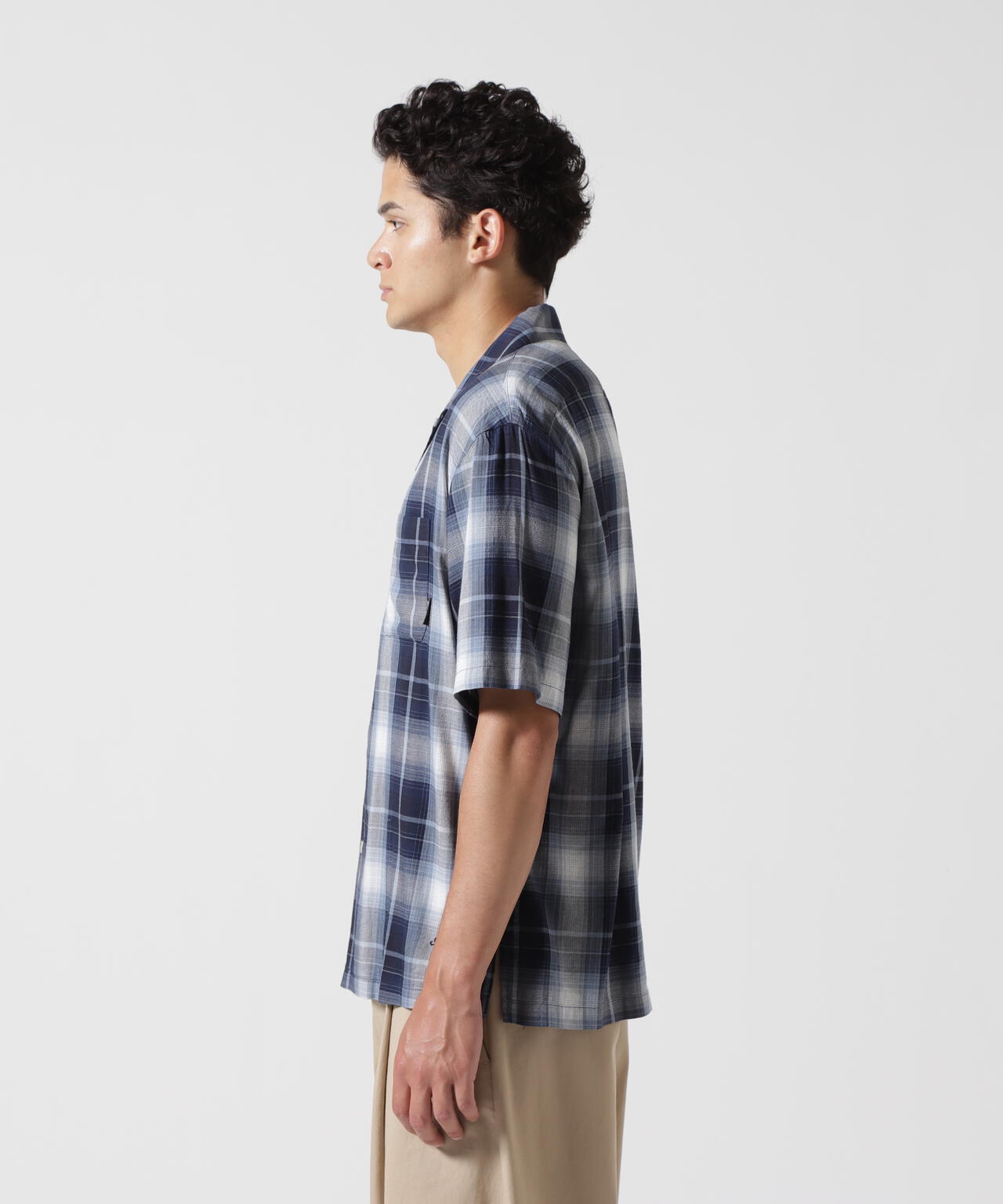 ONE POINT OMBRE CHECK SHIRT / 半袖 ワンポイント オンブレチェックシャツ / AVIREX / アヴィレックス